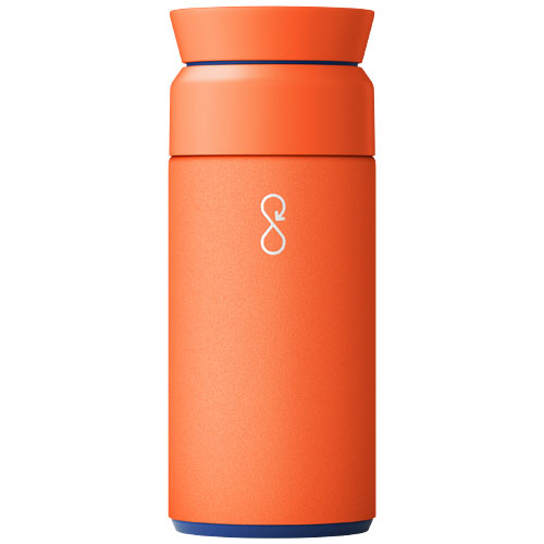 Gourde infusion 350ml personnalisée recyclée Ocean Bottle Orange soleil
